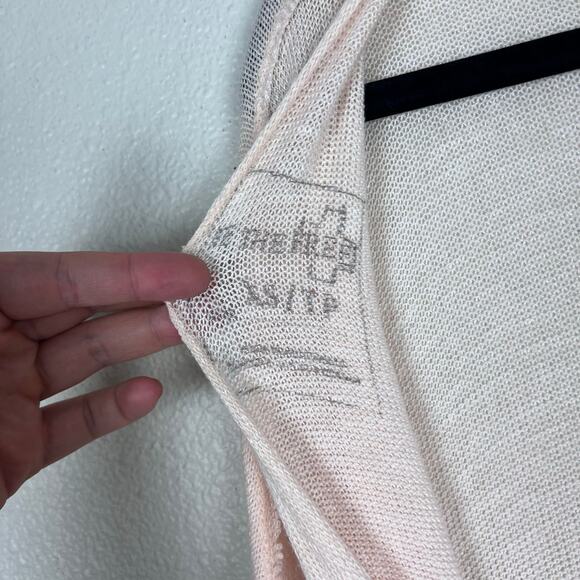 We The Free Light Pink Twist Front Long Sleeve Knit Top Size XS Boho - Picture 4 of 4